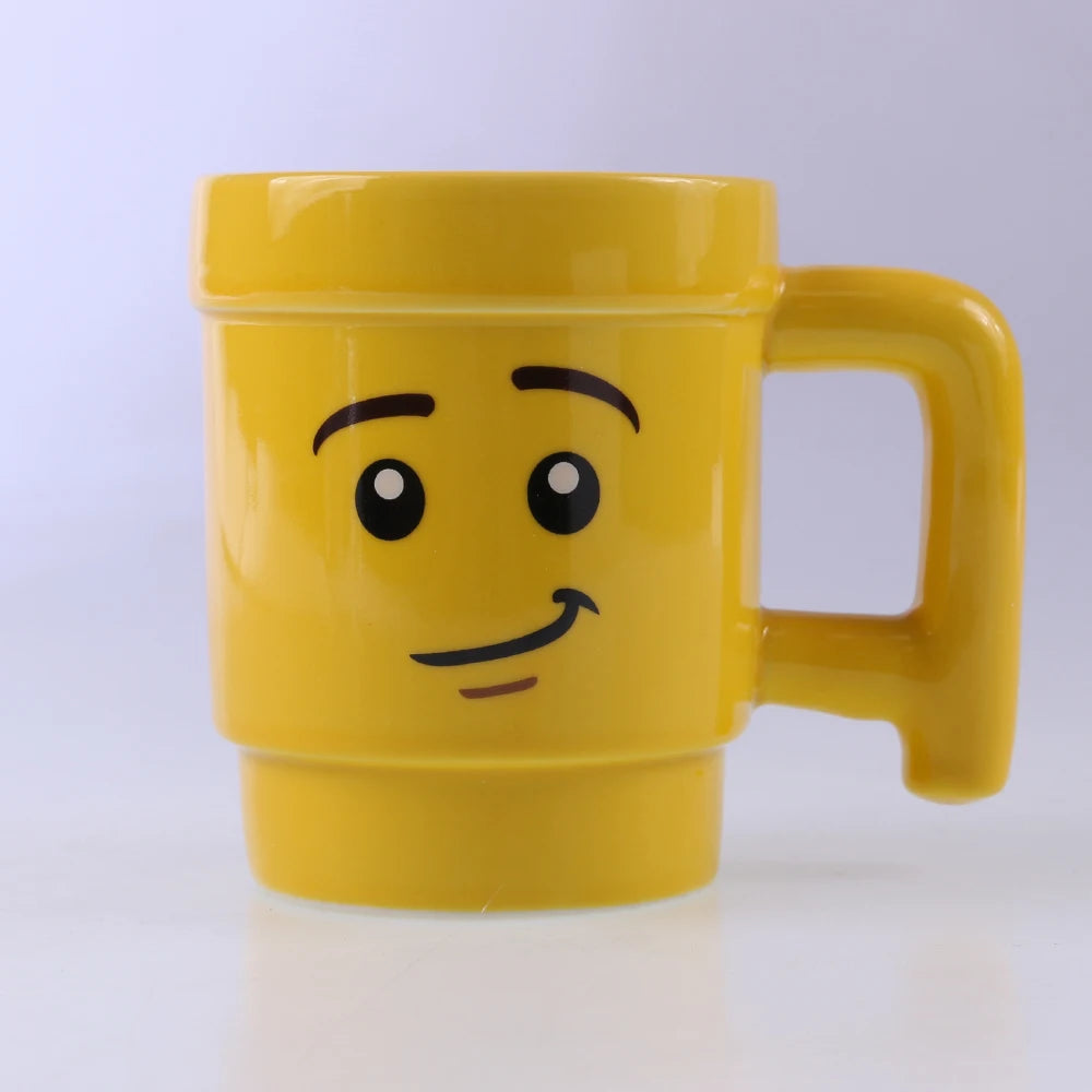 250ml Ceramic Smiley Mug - Cute Design, Microwave Safe Cups Ideal Gift for Friends Home Office Daily Drinkware